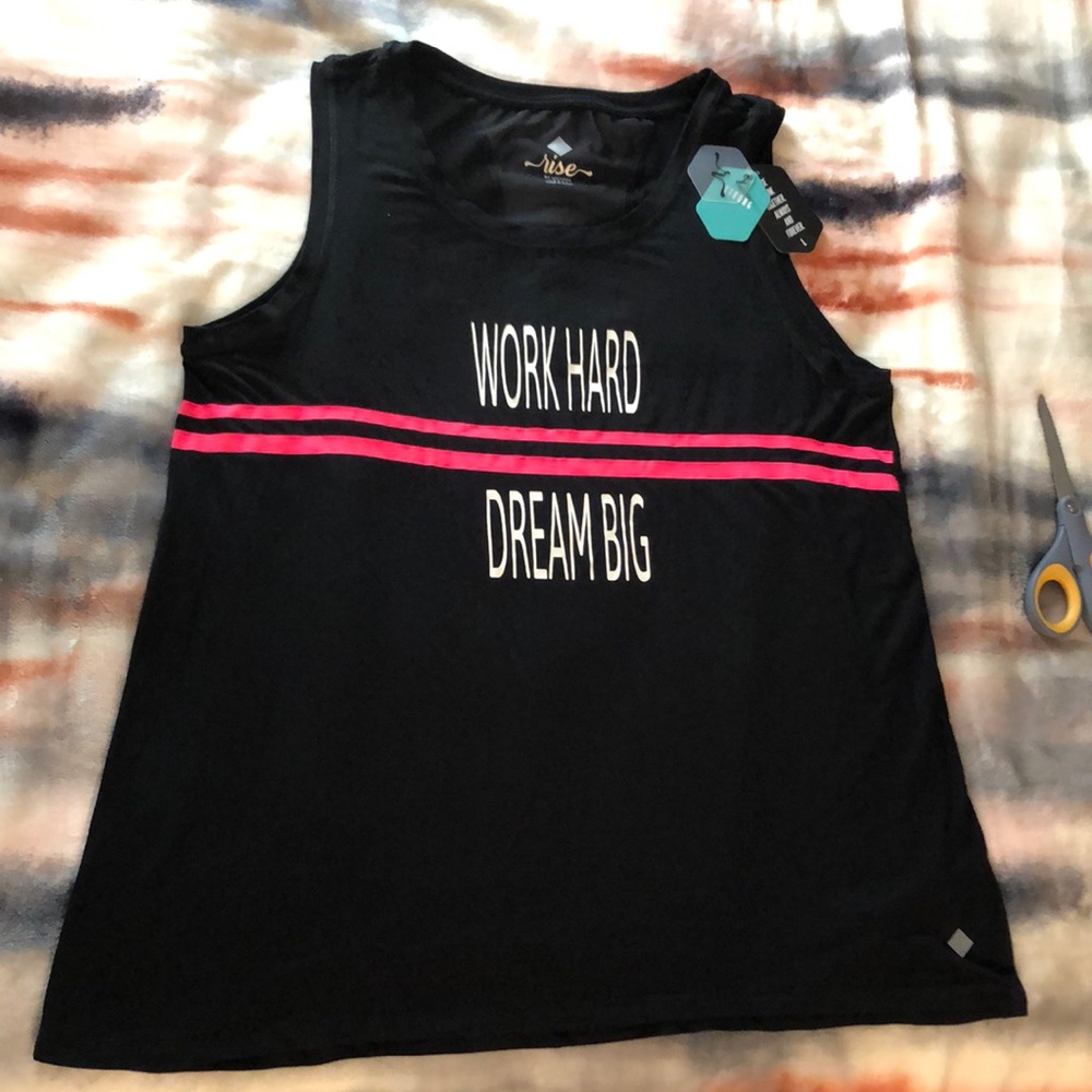NWT, RISE by LuLaRoe, “work hard dream big”woman’s size large